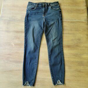 KUT From the Kloth Donna High Rise Women’s Jeans Raw Curve Hem Size 8